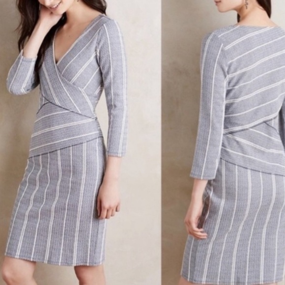 Anthropologie Dresses & Skirts - Anthropologie Maeve Wrapped Stripe Column Dress